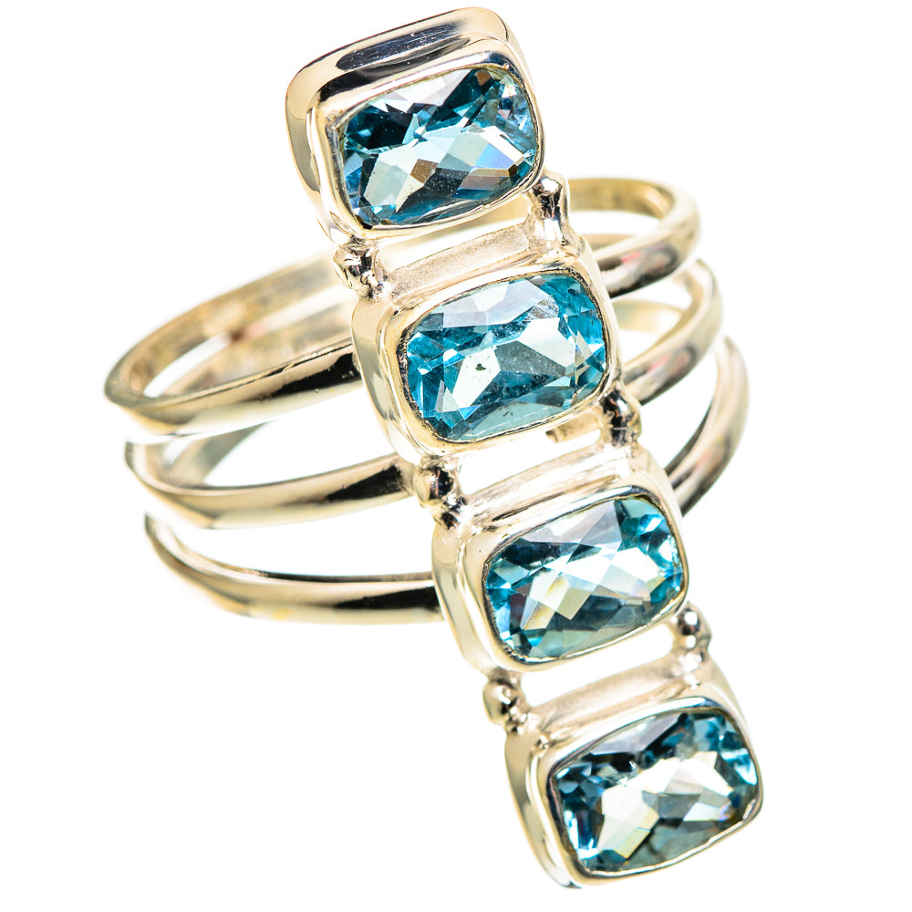 Blue Topaz Rings handcrafted by Ana Silver Co - RING108863 - Photo 2