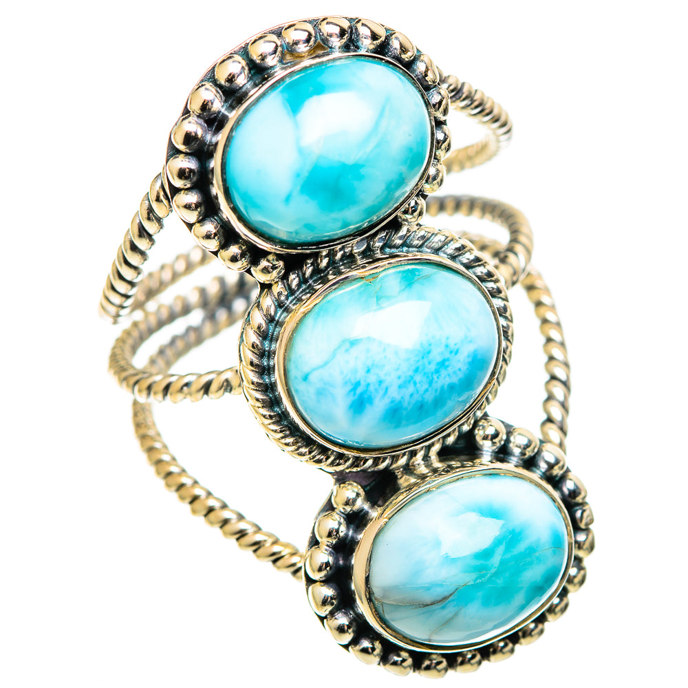Larimar Rings handcrafted by Ana Silver Co - RING108867 - Photo 2