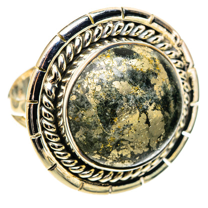 Pyrite Agate Rings handcrafted by Ana Silver Co - RING108887 - Photo 2