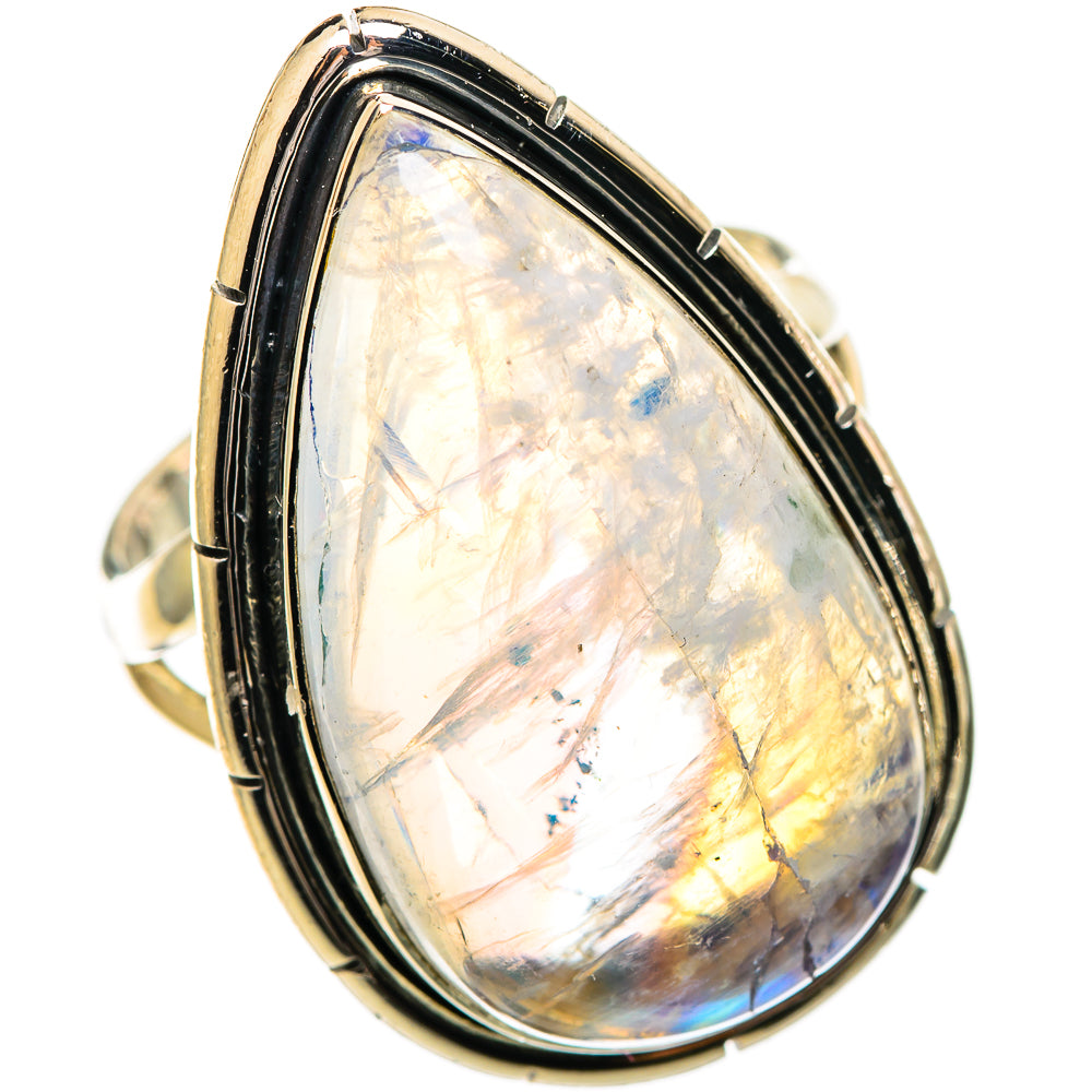 Rainbow Moonstone Rings handcrafted by Ana Silver Co - RING108891 - Photo 2