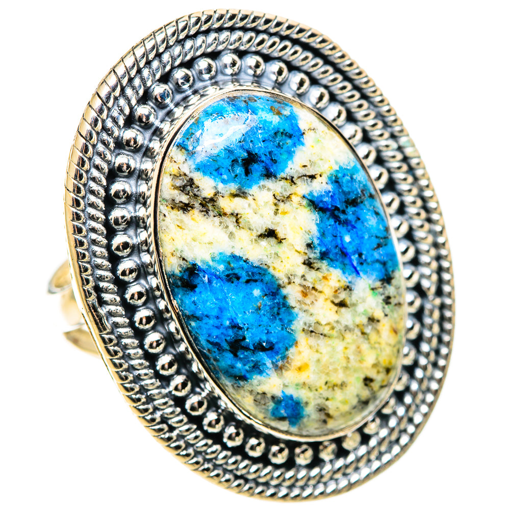 K2 Blue Azurite Rings handcrafted by Ana Silver Co - RING108894 - Photo 2