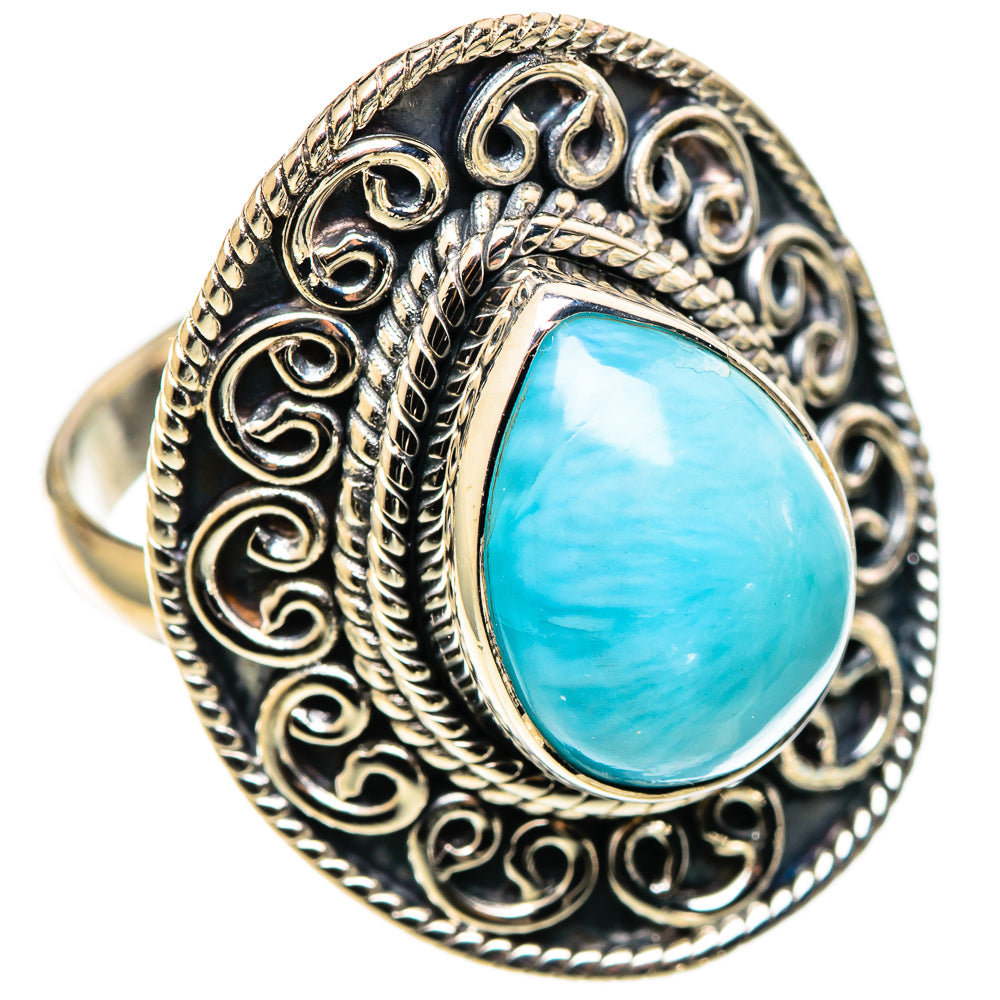 Larimar Rings handcrafted by Ana Silver Co - RING108928 - Photo 2