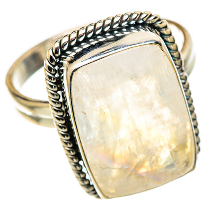 Rainbow Moonstone Rings handcrafted by Ana Silver Co - RING108949 - Photo 2