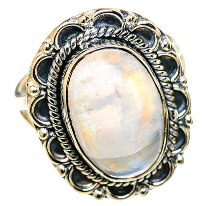 Rainbow Moonstone Rings handcrafted by Ana Silver Co - RING108951 - Photo 2