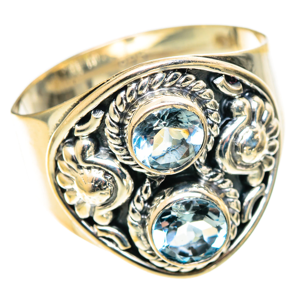 Blue Topaz Rings handcrafted by Ana Silver Co - RING108958 - Photo 2