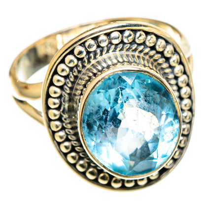 Blue Topaz Rings handcrafted by Ana Silver Co - RING108992 - Photo 2