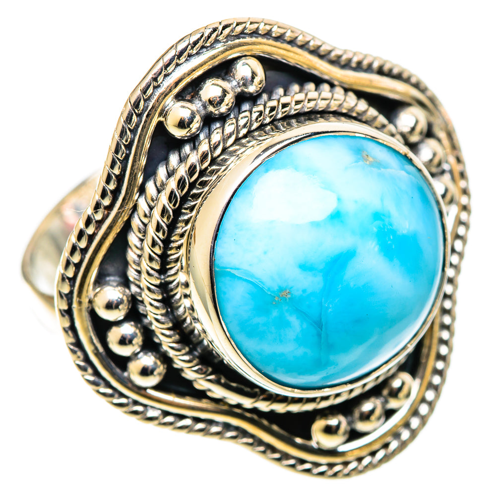 Larimar Rings handcrafted by Ana Silver Co - RING109018 - Photo 2