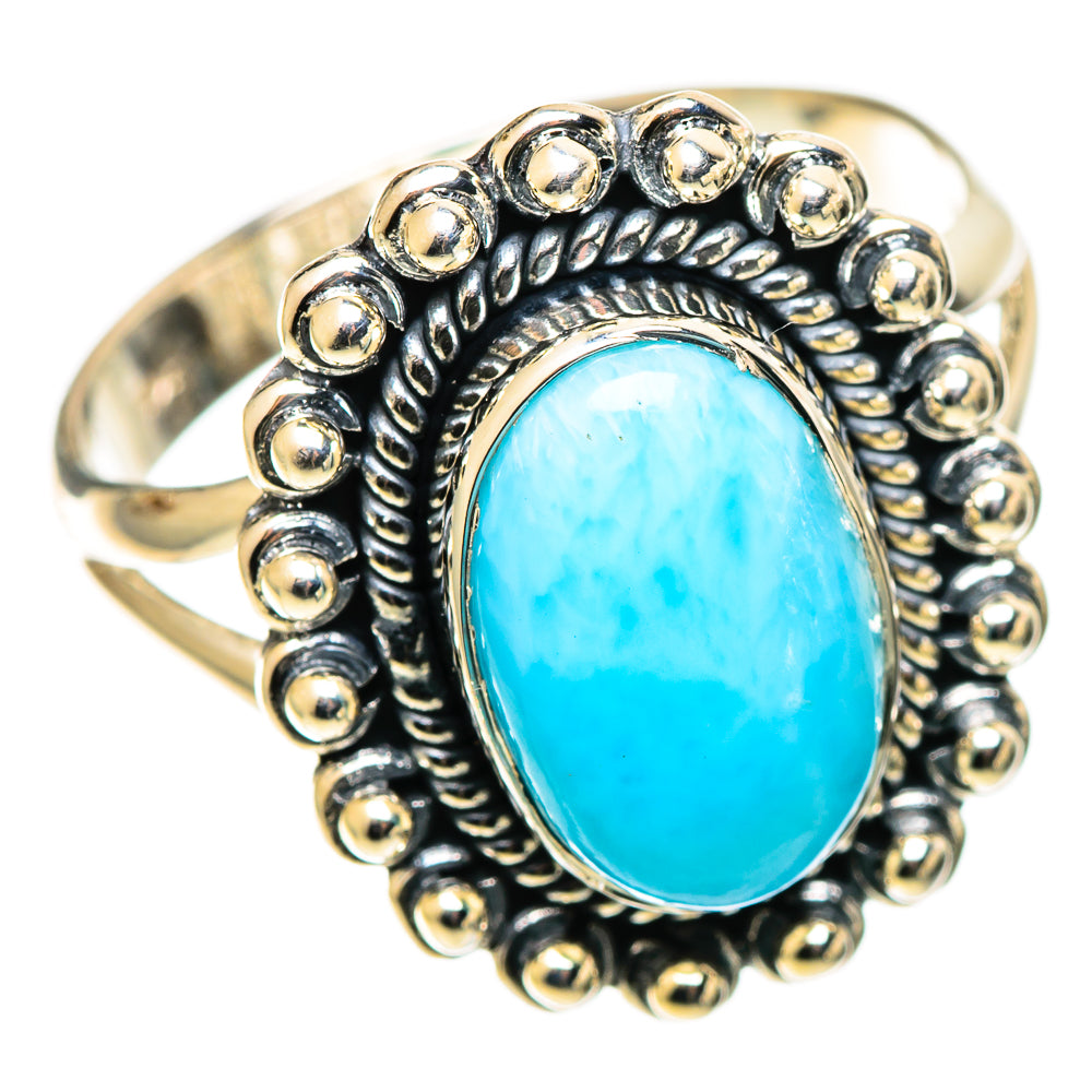 Larimar Rings handcrafted by Ana Silver Co - RING109021 - Photo 2