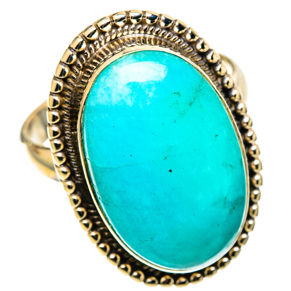 Peruvian Amazonite Rings handcrafted by Ana Silver Co - RING109024 - Photo 2