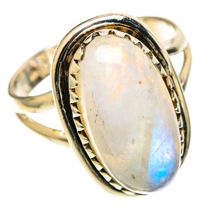 Rainbow Moonstone Rings handcrafted by Ana Silver Co - RING109039 - Photo 2