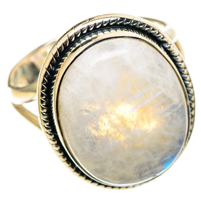 Rainbow Moonstone Rings handcrafted by Ana Silver Co - RING109041 - Photo 2