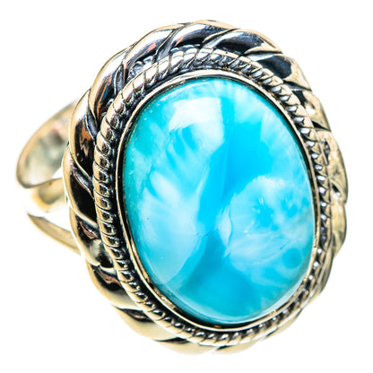 Larimar Rings handcrafted by Ana Silver Co - RING109045 - Photo 2