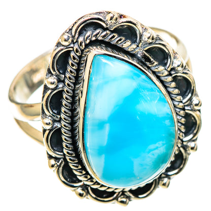 Larimar Rings handcrafted by Ana Silver Co - RING109047 - Photo 2