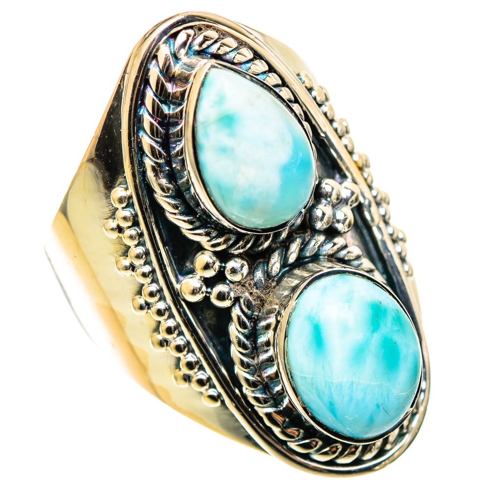 Larimar Rings handcrafted by Ana Silver Co - RING109073 - Photo 2