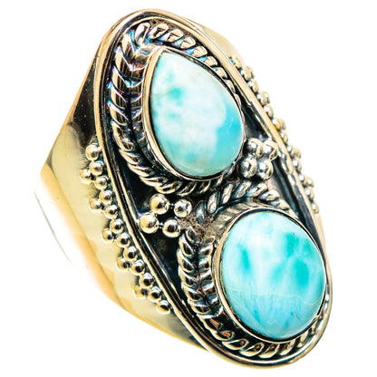 Larimar Rings handcrafted by Ana Silver Co - RING109073 - Photo 2