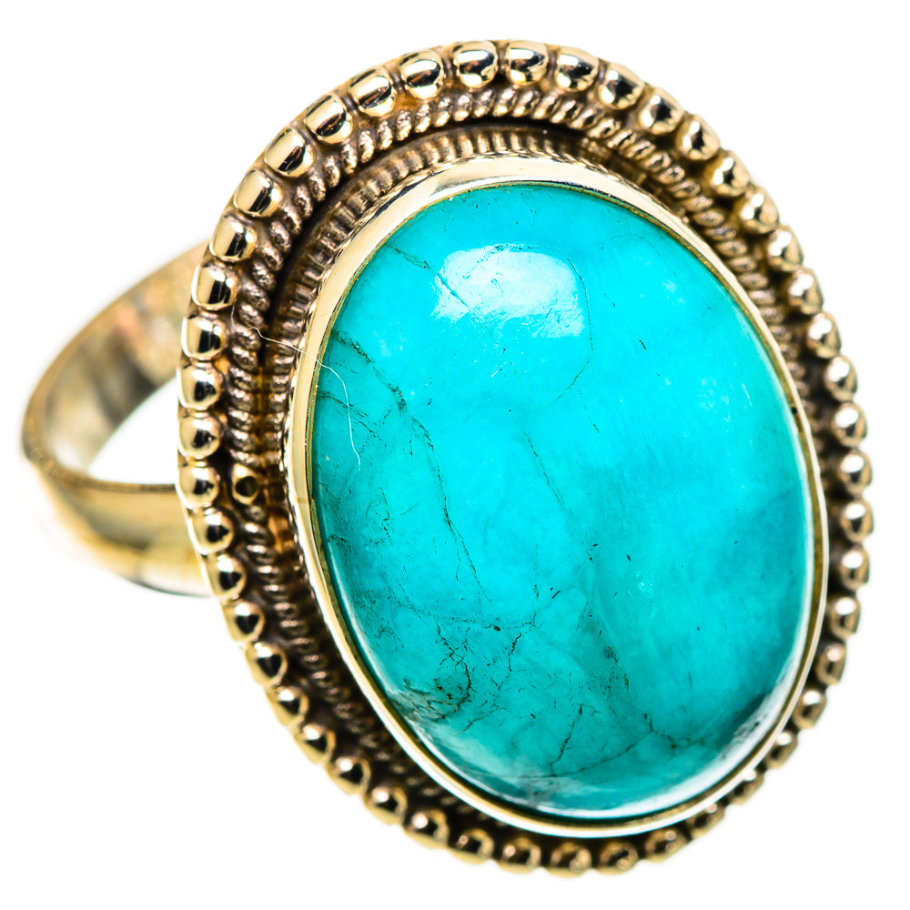 Peruvian Amazonite Rings handcrafted by Ana Silver Co - RING109074 - Photo 2