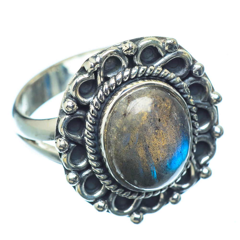 Labradorite Rings handcrafted by Ana Silver Co - RING10907