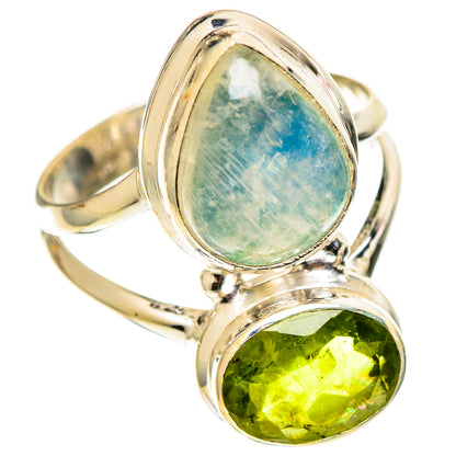 Rainbow Moonstone Rings handcrafted by Ana Silver Co - RING109081 - Photo 2