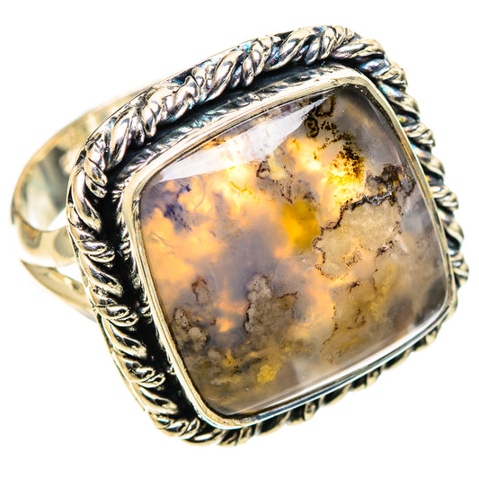Plume Agate Rings handcrafted by Ana Silver Co - RING109084 - Photo 2