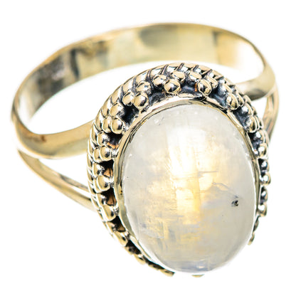 Rainbow Moonstone Rings handcrafted by Ana Silver Co - RING109096 - Photo 2