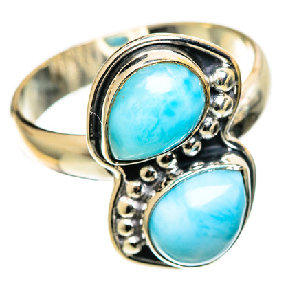 Larimar Rings handcrafted by Ana Silver Co - RING109102 - Photo 2