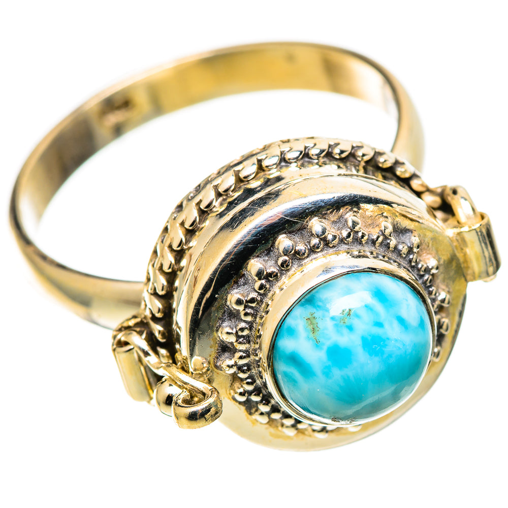 Larimar Rings handcrafted by Ana Silver Co - RING109107 - Photo 2