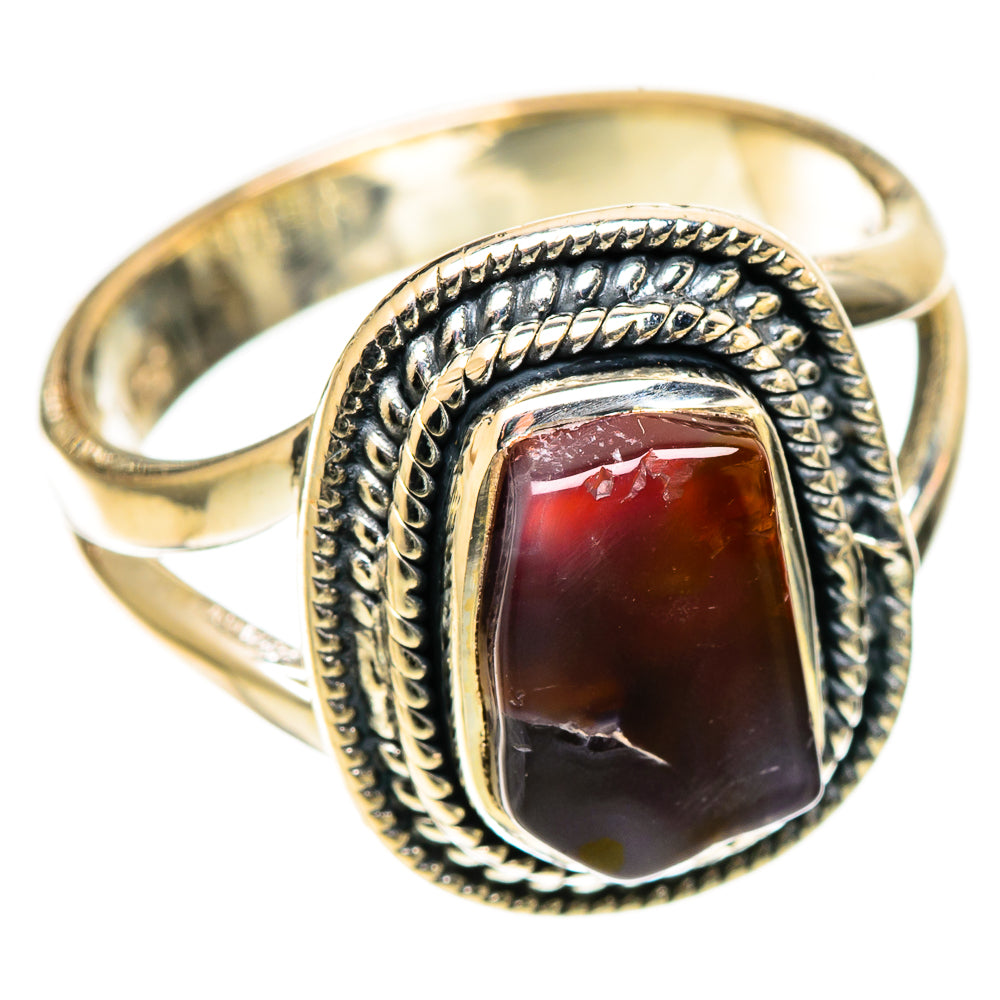 Mexican Fire Agate Rings handcrafted by Ana Silver Co - RING109114 - Photo 2