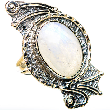 Rainbow Moonstone Rings handcrafted by Ana Silver Co - RING109123 - Photo 2