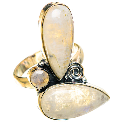 Rainbow Moonstone Rings handcrafted by Ana Silver Co - RING109125 - Photo 2