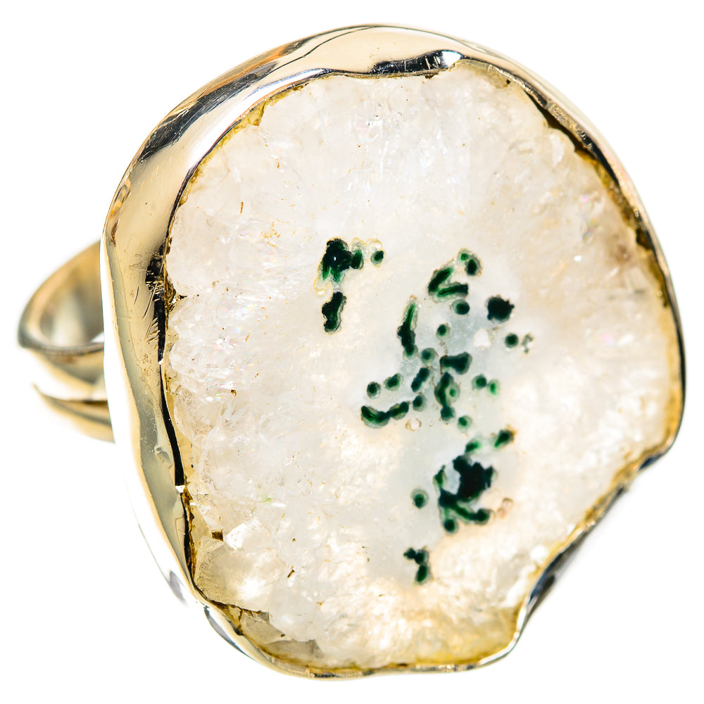 Coconut Geode Druzy Rings handcrafted by Ana Silver Co - RING109126 - Photo 2