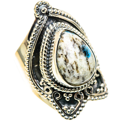 K2 Blue Azurite Rings handcrafted by Ana Silver Co - RING109139 - Photo 2