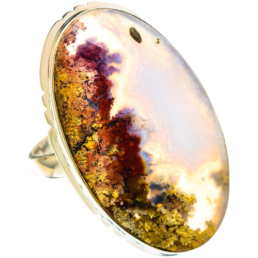 Plume Agate Rings handcrafted by Ana Silver Co - RING109147 - Photo 2