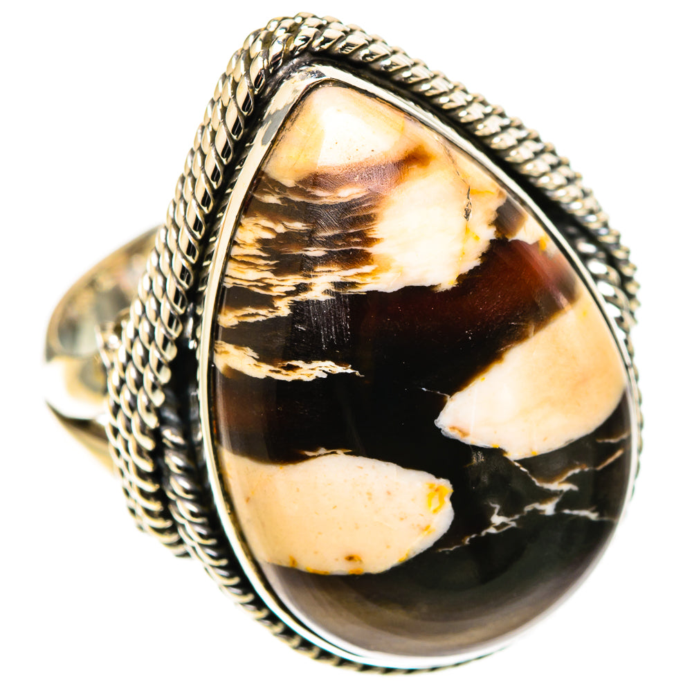 Peanut Wood Jasper Rings handcrafted by Ana Silver Co - RING109152 - Photo 2