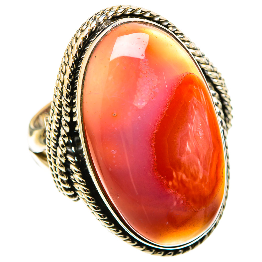 Red Botswana Agate Rings handcrafted by Ana Silver Co - RING109153 - Photo 2