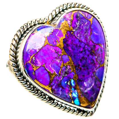 Purple Copper Composite Turquoise Rings handcrafted by Ana Silver Co - RING109158 - Photo 2
