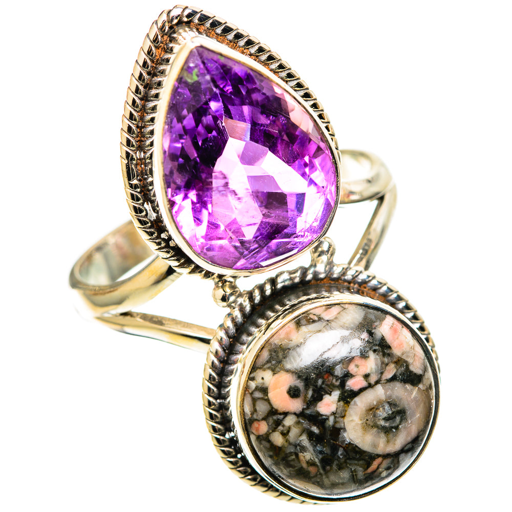 Crinoid Fossil Rings handcrafted by Ana Silver Co - RING109173 - Photo 2