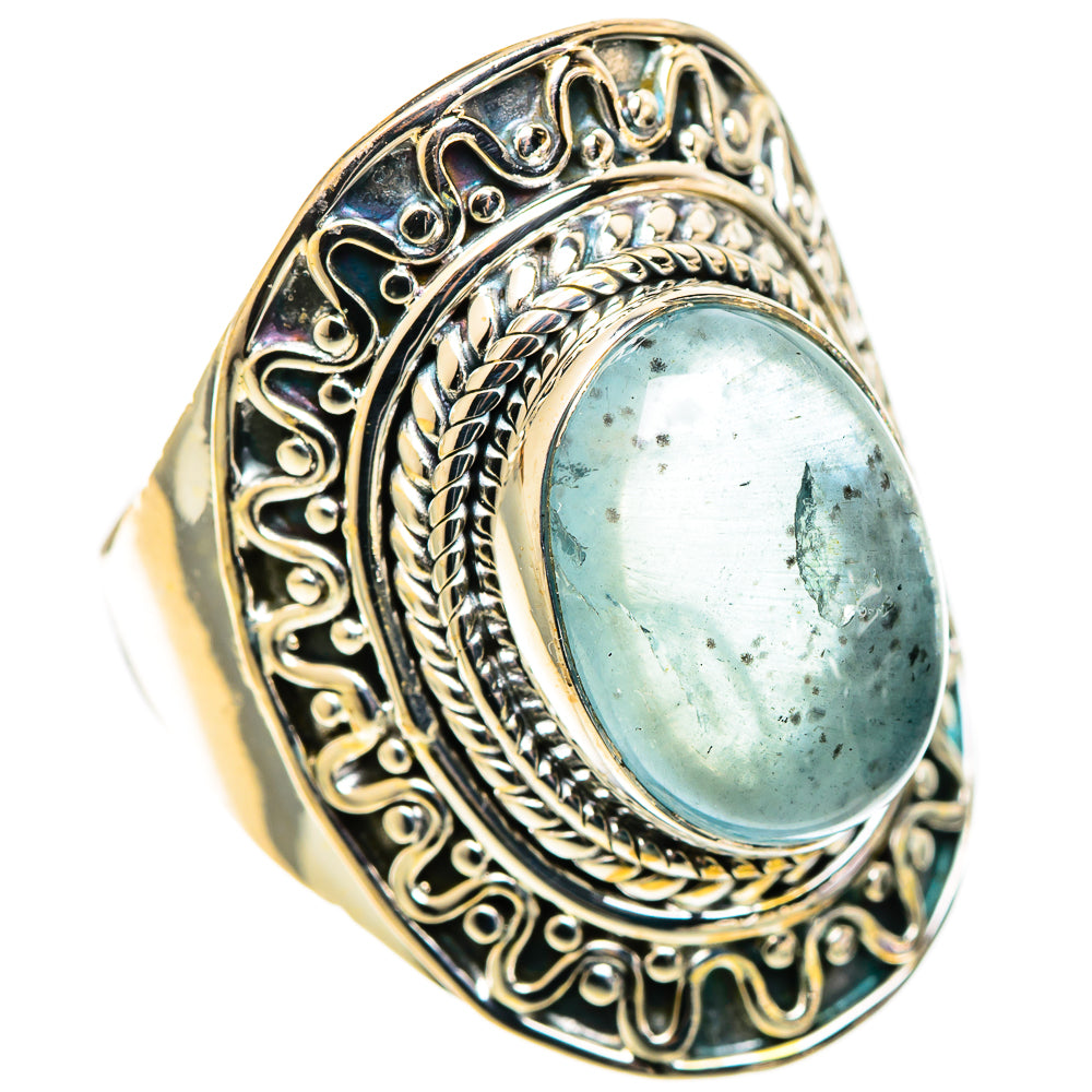 Aquamarine Rings handcrafted by Ana Silver Co - RING109177 - Photo 2