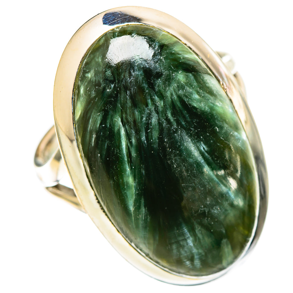 Seraphinite Rings handcrafted by Ana Silver Co - RING109191 - Photo 2