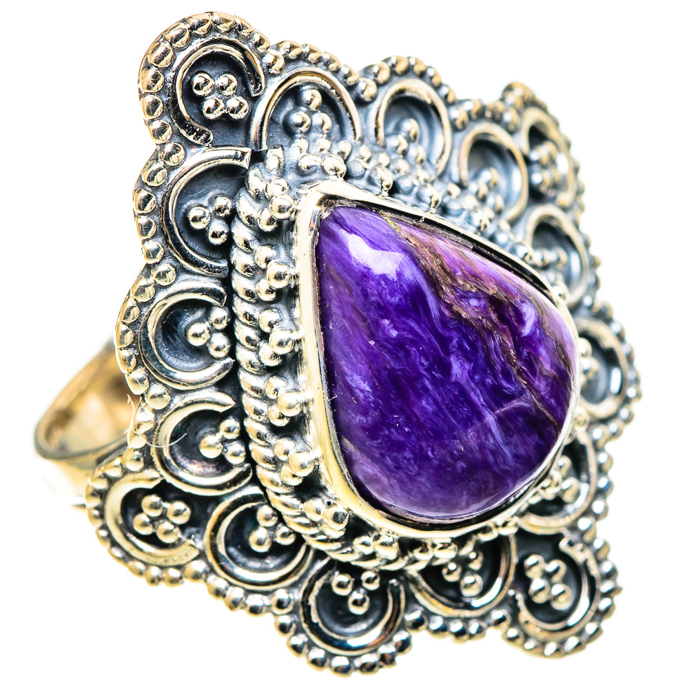 Charoite Rings handcrafted by Ana Silver Co - RING109204 - Photo 2