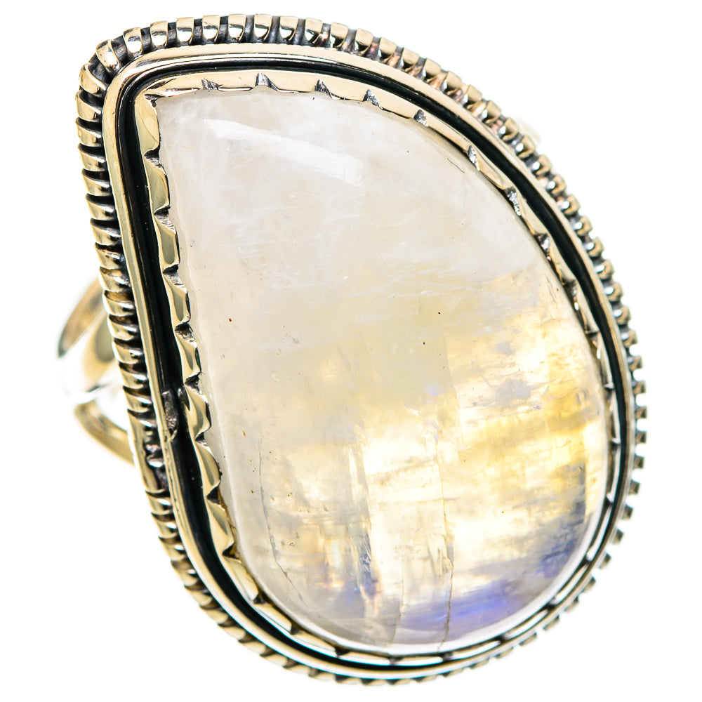 Rainbow Moonstone Rings handcrafted by Ana Silver Co - RING109209 - Photo 2