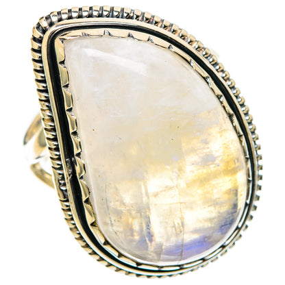 Rainbow Moonstone Rings handcrafted by Ana Silver Co - RING109209 - Photo 2