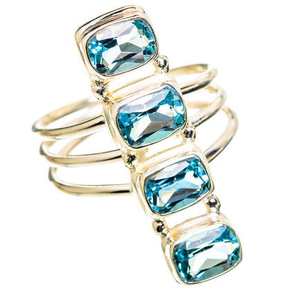 Blue Topaz Rings handcrafted by Ana Silver Co - RING109220 - Photo 2