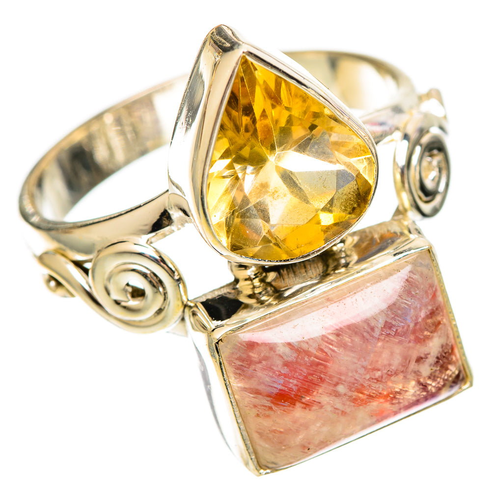 Pink Moonstone Rings handcrafted by Ana Silver Co - RING109238 - Photo 2