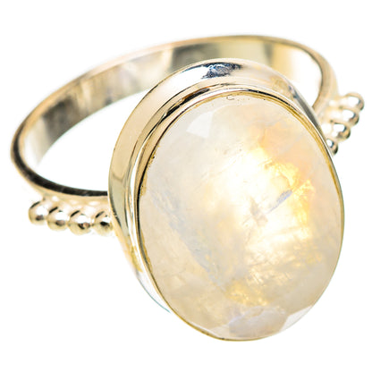 Rainbow Moonstone Rings handcrafted by Ana Silver Co - RING109246 - Photo 2