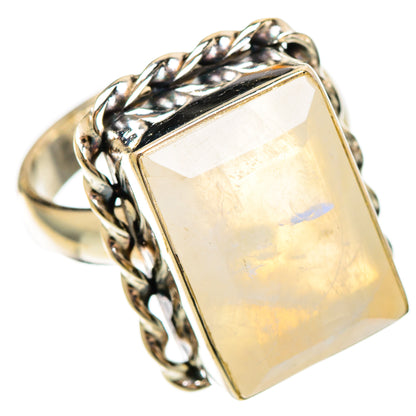 Rainbow Moonstone Rings handcrafted by Ana Silver Co - RING109247 - Photo 2