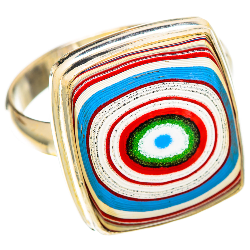Fordite Rings handcrafted by Ana Silver Co - RING109254 - Photo 2