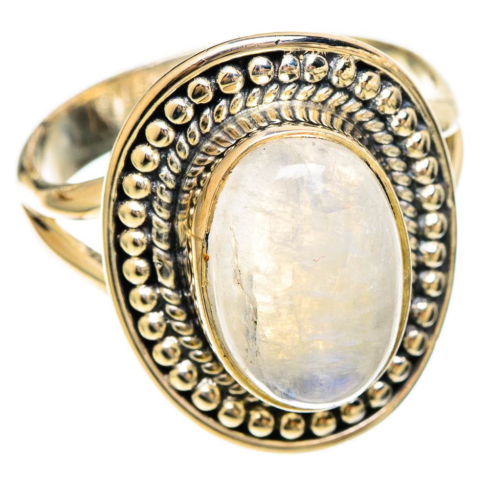 Rainbow Moonstone Rings handcrafted by Ana Silver Co - RING109283 - Photo 2
