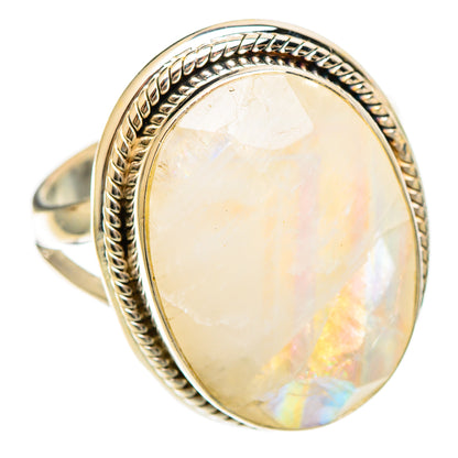 Rainbow Moonstone Rings handcrafted by Ana Silver Co - RING109285 - Photo 2