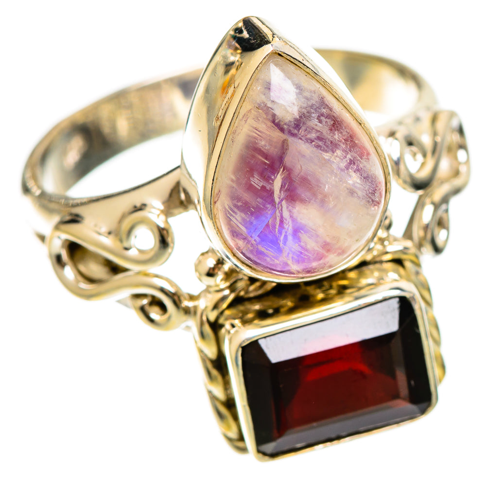 Pink Moonstone Rings handcrafted by Ana Silver Co - RING109288 - Photo 2