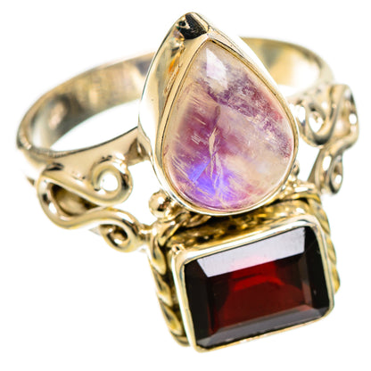 Pink Moonstone Rings handcrafted by Ana Silver Co - RING109288 - Photo 2